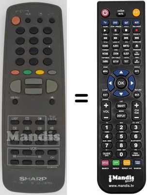 Gleichwertige Fernbedienung RRMCG1065SA