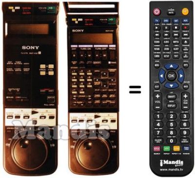 Gleichwertige Fernbedienung Sony SLV-725 Gleichwertige Fernbedienung Sony SLV-725