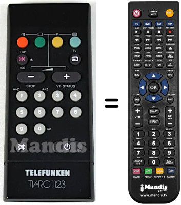 Replacement remote control Telefunken FS535MV Replacement remote control Telefunken FS535MV