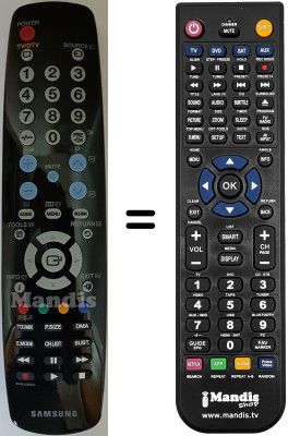Gleichwertige Fernbedienung Samsung LE46A577P2MXZF Gleichwertige Fernbedienung Samsung LE46A577P2MXZF