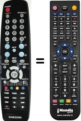 Replacement remote control Samsung LE37A553P4R/XXH