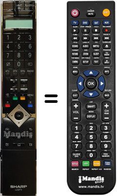 Replacement remote control Sharp LC-42X20S