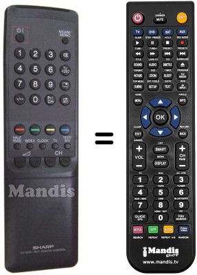 Gleichwertige Fernbedienung Sharp RRMCG1032BMSA