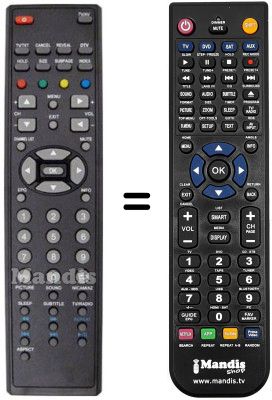 Gleichwertige Fernbedienung THES TL2651 USB
