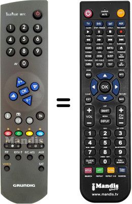 Gleichwertige Fernbedienung Grundig SE8250 / 8PIP / DOLBY Gleichwertige Fernbedienung Grundig SE8250 / 8PIP / DOLBY