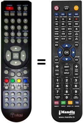 Replacement remote control Tokai003