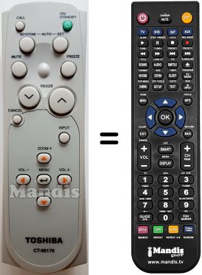 Replacement remote control Toshiba TLP-T70M Replacement remote control Toshiba TLP-T70M