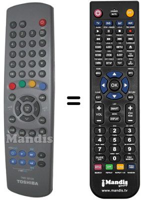 Gleichwertige Fernbedienung Toshiba 23306175