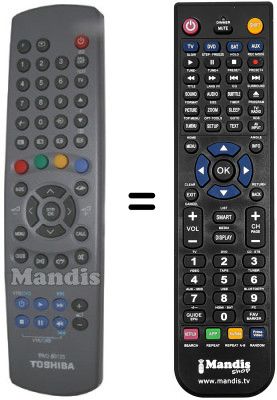 Gleichwertige Fernbedienung Toshiba 32MW7DB