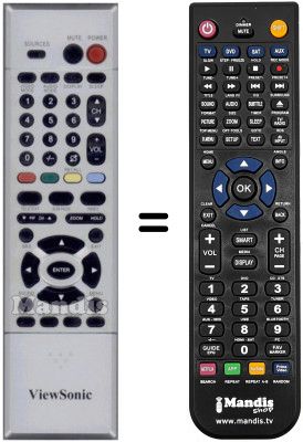 Gleichwertige Fernbedienung Viewsonic N4060W