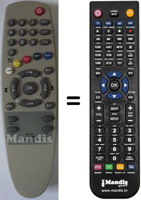 Gleichwertige Fernbedienung Axil ADC730COMBO