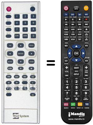 Replacement remote control Telesystem SILVERBOOK