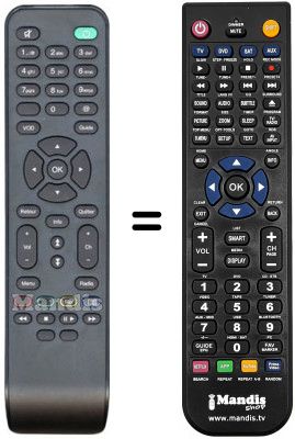 Replacement remote control NUMERICABLE REMCON038