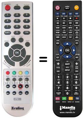 Replacement remote control Neuling DIGISAT2500S