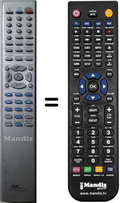 Gleichwertige Fernbedienung DK DIGITAL DVD-R366