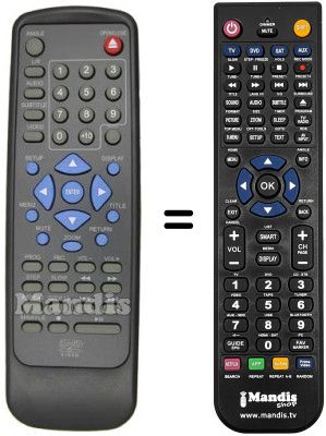 Replacement remote control GOLD DVD-G100