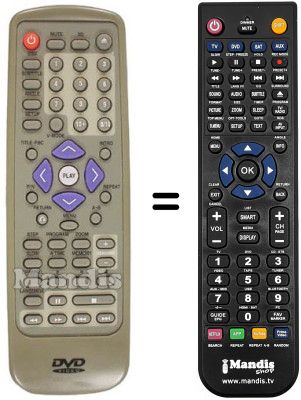 Replacement remote control Daewoo DVG6500D