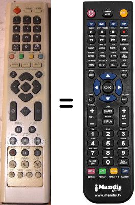Gleichwertige Fernbedienung H & B HB6000 PVR 160GB HB