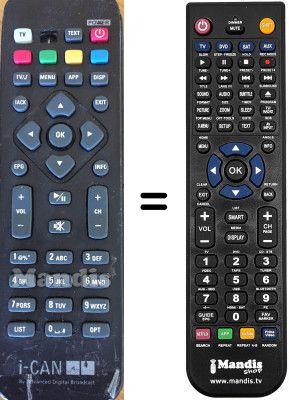 Replacement remote control I-CAN I-CAN1110SV-STORM