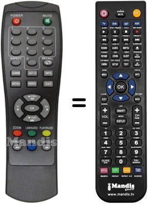 Gleichwertige Fernbedienung MPMAN DVB-T2012