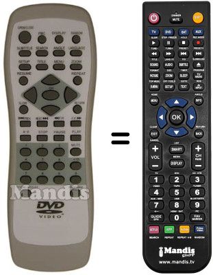 Replacement remote control Nortek N DVX-110