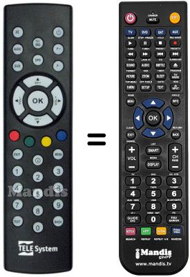 Replacement remote control Telesystem TS6208