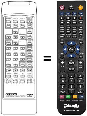 Replacement remote control RC375DV