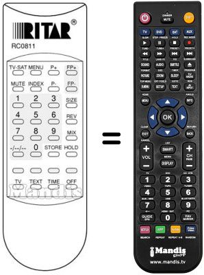Gleichwertige Fernbedienung RC0811