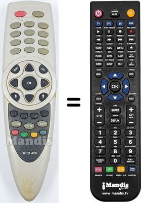 Gleichwertige Fernbedienung RCD420