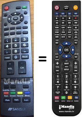 Gleichwertige Fernbedienung Sansui 20 LCD 47HWB