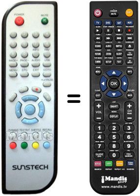 Replacement remote control Sunstech DTB-P500HD-BLACK
