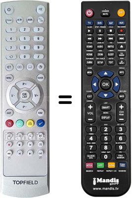 Gleichwertige Fernbedienung Topfield SBP2000