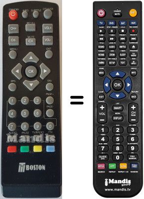 Gleichwertige Fernbedienung Engel RT3620TBOSTON