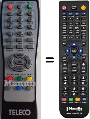 Replacement remote control TELECO RDT1000CPVR