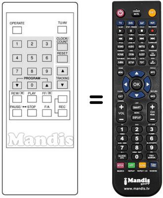 Replacement remote control Formenti REMCON093