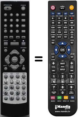 Gleichwertige Fernbedienung HVS57515
