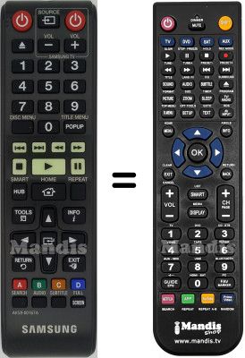 Replacement remote control Samsung HVS59065