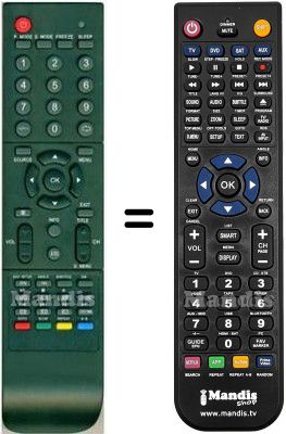 Replacement remote control HVS57634