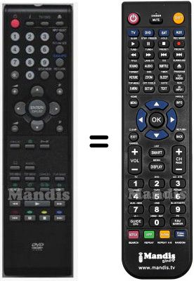 Gleichwertige Fernbedienung Ferguson HVS57662