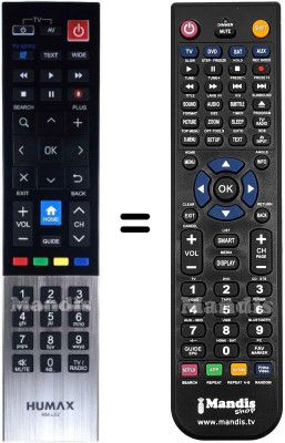 Gleichwertige Fernbedienung Humax HVS53055