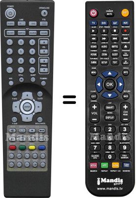 Replacement remote control Diffe HVS57641