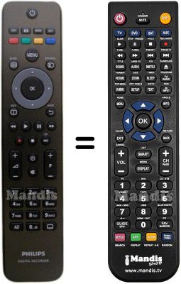 Replacement remote control Philips HVS53468