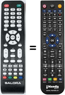 Gleichwertige Fernbedienung Salora HVS57439