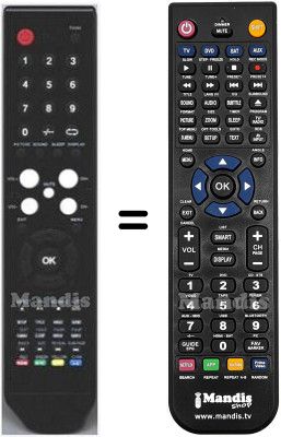 Gleichwertige Fernbedienung HVS57580