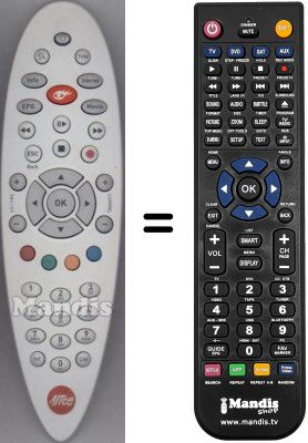 Gleichwertige Fernbedienung WHV3941W