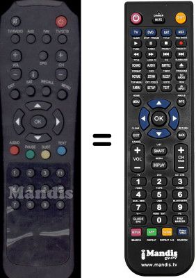 Gleichwertige Fernbedienung WHV3191W