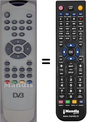 Replacement remote control WHV12302W Replacement remote control WHV12302W