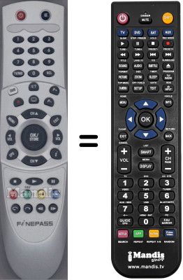 Gleichwertige Fernbedienung WHV15348W