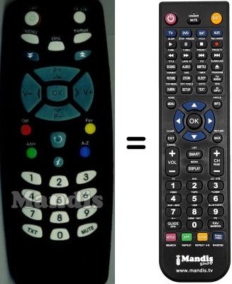 Replacement remote control WHV14827W