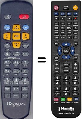 Gleichwertige Fernbedienung WHV3238W